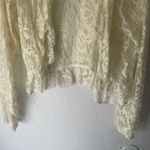 Collections ETC. Y2k Large Crochet Floral Hippie Cottage Open Front Cardigan Top Photo 2