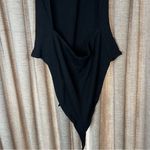 Guess Black Verena Sleeveless Mock Neck Ribbed Backless Bodysuit Size Large Photo 13