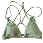 Kendall + Kylie Kendall & Kylie Green Triangle Bikini Top Crisscross Strappy Back XS Vacation Photo 0