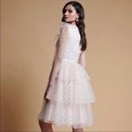 Rachel Parcell NEW Glitter Star Long Sleeve Tulle Dress Pink Parchment Photo 3