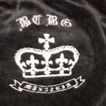 BCBGMAXAZRIA  size medium black velour sweatpants Photo 4