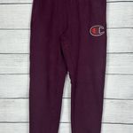 Champion Reverse Weave Jogger Pant Embroidered Logo Dark Berry Sz Small Athletic Photo 2