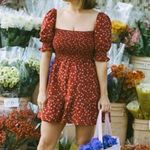 Aritzia Wilfred Angie Floral Dress Sinopia Rustique Size Medium Photo 3
