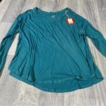 Mossimo Supply Co. Teal Long Sleeve Women's Top; Medium; NEW Blue Photo 0