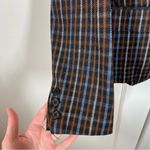 Liverpool Dickey jacket Blazer brown tan blue plaid size medium Photo 2