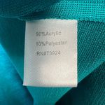 Ming Wang Scoop Neck Sleeveless Knit Top Teal Shell Side Slit Stretch Tank Large Photo 9