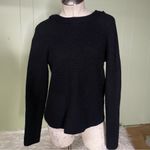 Vince  Wool Cashmere Wool‎ Raglan Hoodie Sweater Black Womens Size Small Photo 2