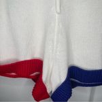 Anthropologie  ColorBlock Cotton Blend High Waist Sweater Shorts Red White Blue M Photo 5