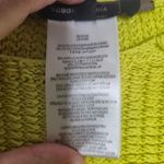 BCBGMAXAZRIA Bright Lime Cropped Crew Neck Sweater with Ribbed Knit Size XXS Photo 3