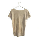 Loft  Cream and White Striped Dolman Short Sleeve Top // Size Medium Photo 3