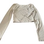 House of Harlow  1960 Cream Long Sleeve square neck Crop Top, Size XS Photo 1