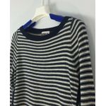 Anthropologie Rosie Neira Womens Sweater Size XS Shallop Blue Striped Buttons Photo 2
