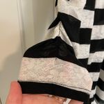 Ny Collection NWOT  women’s‎ black white lace striped ruched open cardigan large Photo 2