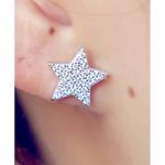 Boutique Unisex Star Stud Earrings, 14k Gold Filled Pave Sparkly Jewelry Photo 8