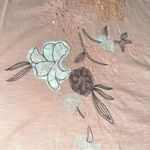 Lavish LOGO Legacy Soft Pink Floral Embroidered Long Sleeve Top Sz XS Photo 1