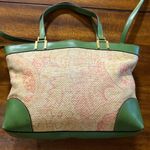 Etienne Aigner Vintage Crossbody Bag Floral Woven Faux Leather Adjustable Strap Photo 3