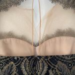 Marchesa Norte Golden Crest Lace Black Dress size 2 flawed Photo 5