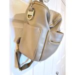 Fawn Design‎ Backpack Diaper Bag Convertible Taupe Gold Hardware Tan Photo 2