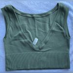 Aerie Sleeveless Ribbed Knit Top - Green Photo 0