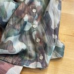 Ecru  Camo Print Button Up Long Sleeve Shirt Photo 5