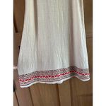 THML Beige Boho Embroidered Deep V-Neck Shift Mini Dress Women’s size Small Photo 2