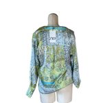 ZARA NWT  SATIN EFFECT SILKY FLORAL RELAX FIT SHIRT Photo 13