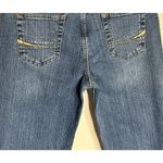 Danesi Mid Rise Flare Jeans Size 11/12 Dark Wash Rhinestone Bedazzled Blue Photo 5