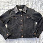 Isabel Marant Denim Jean Jacket Beaded Black Grey Photo 0