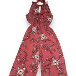 Wish As U Floral Keyhole Cropped Jumpsuit Photo 0