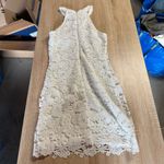 Lulus White Halter High Neck Lace Mini Dress Size Small EUC Photo 4