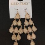 Ellen Tracy New  Pink Glittery Chandelier Earrings Photo 0