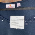 Quacker Factory NWT  Black Braided Sparkle 3/4 Sleeve T-Shirt Women's Size 3X Photo 3