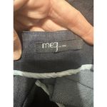 MEG‎ NYC Wide Leg Denim Dark Wash Trousers Cropped Exposed Zip High Rise Size L Blue Size L Photo 5