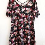 Joe Boxer Dress Floral Scoop Neck Criss Cross Back Mini Dress Sz 3X EUC SO SOFT Photo 0