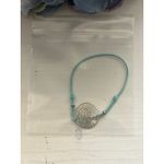 Tree of Life Bracelet Silver Tone Charm on Adjustable Cord Bracelet Blue Photo 4
