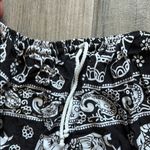 Black and White Graphic Track Pants with Elastic Waist Size M Photo 3