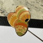 Gold Tone Easter Egg Lapel Stick Pin Signed SWIB 1980 Photo 5