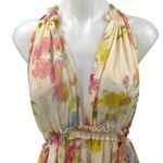 ZARA Multicolor Floral Chiffon Sleeveless Cami Camisole Maxi A-line Tank Dress L Photo 4