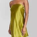 Wild Fable Women's Satin Tube Dress -  Olive Green Photo 6