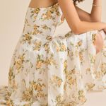 Altar'd State NEW Altar’d State Yellow Halter Floral Maxi Dress Size Large NWT Photo 2