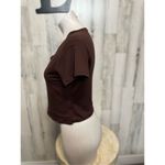 Eye Candy Brown v neck top Photo 2