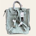VR NYC Denim Style Flap Backpack Purse Blue Photo 2