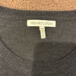 Heartloom  Women’s Dark Grey Fringe Crewneck Sweater, Size M Photo 2