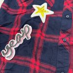 Bershka  women's XS navy/red shirt sequined dress Photo 3