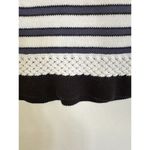 Maison Jules  Navy White Long-Sleeve Striped Crew-Neck Sweater S Photo 2