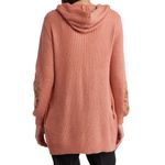 BY DESIGN Parker Hooded Embroidered Cardigan Pink Size XL Photo 1