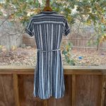 Banana Republic  Women's Grey And White Striped Linen Shirtdress Size 4 Photo 1