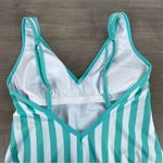 Kona Sol Target  Teal&White Stripe V Neck One Piece Swimsuit Sz.XL NWOT Photo 10