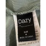 Dazy Tank Crop Top Boatneck ~ Green Ribbed ~ Size Medium Photo 2