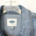 Old Navy Medium Jean Jacket Classic Denim Blue Trucker Cotton Womens Solid 1074 Photo 8